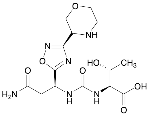 N-[[[(1S)-3-Amino-1-[3-(3R)-3-morpholinyl-1,2,4-oxadiazol-5-yl]-3-oxopropyl]amino]carbonyl]-L-threonine