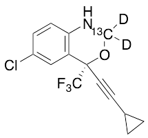 (4S)-6-Chloro-4-(2-cyclopropylethynyl)-1,4-dihydro-4-(trifluoromethyl)-2H-3,1-benzoxazine-d2 ,13C1
