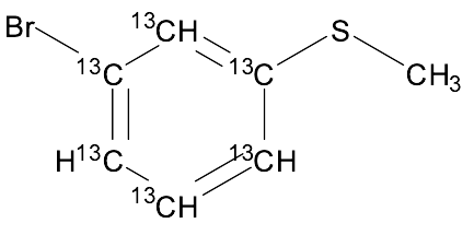 1-Bromo-3-(methylsulfanyl)(1,2,3,4,5,6-13C6)benzene