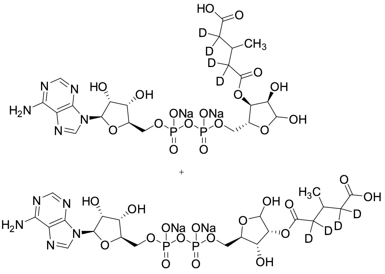 2'/3'-O-(3-Methylglutaryl-D4) ADP Ribose Disodium Salt (Regioisomeric Mixture)