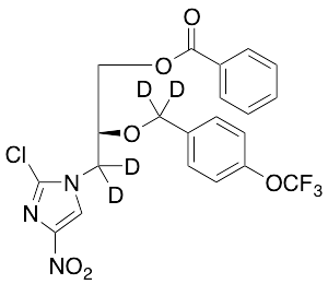 (R)-3-(2-Chloro-4-nitro-1H-imidazol-1-yl)-2-(4-trifluoromethoxybenzyl-d2-oxy)propyl-3,3-d2 Benzoate