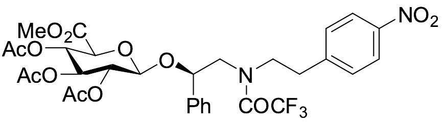 Des-[2-(2-Amino-4-thiazolyl)acetyl] N-Trifluoro-N-(4-nitrophenethyl)acetamido Mirabegron O-Glucuronide Triacetate