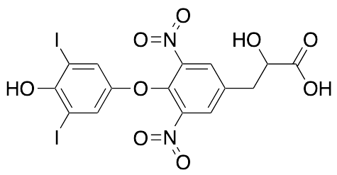 2-Hydroxy-3-(4-(4-hydroxy-3,5-diiodophenoxy)-3,5-dinitrophenyl)propanoic acid