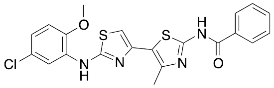 N-[5-[2-(5-Chloro-2-methoxy-anilino)thiazol-4-yl]-4-methyl-thiazol-2-yl]benzamide