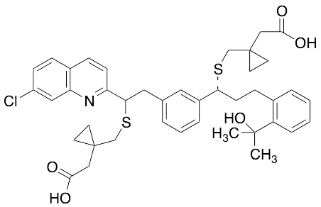 1-[[[(1R)-1-[3-[(2S,R)-2-[[(1-Carboxycyclopropyl)methyl]thio]-2-(7-chloro-2-quinolinyl)ethyl]phenyl]-3-[2-(1-hydroxy-1-methylethyl)phenyl]propyl]thio]methylcyclopropaneacetic Acid