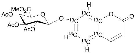7-Hydroxy Coumarin-13C6 2,3,4-Tri-O-acetyl-beta-D-glucuronide Methyl Ester