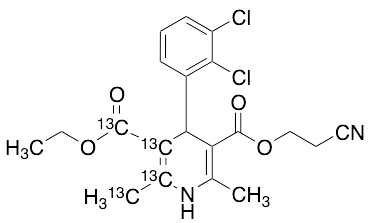 1,4-Dihydro-2,6-dimethyl-3-(2-cyanoethoxycarbonyl)-5-ethoxycarbonyl-4-(2,3-dichlorophenyl)pyridine-13C4