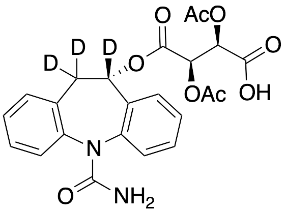 (2R,3R)-2,3-Bis(acetyloxy)butanedioic Acid Mono[(10S)-5-(aminocarbonyl)-10,11-dihydro-5H-dibenz[b,f]azepin-10-yl] Ester-D3