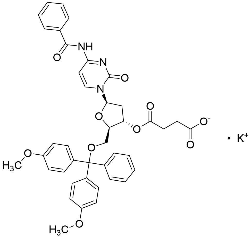 5′-O-[Dimethoxytrityl]-2′-deoxy-3′-(hemisuccinate)-N-benzoyl-Cytidine Potassium