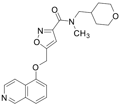 5-[(5-Isoquinolinyloxy)methyl]-N-methyl-N-[(tetrahydro-2H-pyran-4-yl)methyl]-3-isoxazolecarboxamide