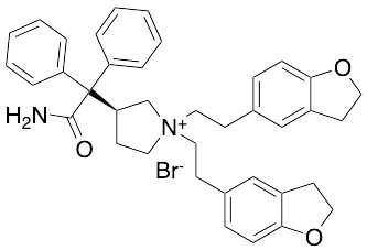 (3S)-3-(2-Amino-2-oxo-1,1-diphenylethyl)-1,1-bis[2-(2,3-dihydro-5-benzofuranyl)ethyl]pyrrolidinium Bromide