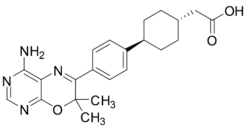 trans-4-[4-(4-Amino-7,7-dimethyl-7H-pyrimido[4,5-b][1,4]oxazin-6-yl)phenyl]cyclohexaneacetic acid