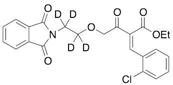 (Z)-2-[(2-Chlorophenyl)methylene]-4-[2-(1,3-dihydro-1,3-dioxo-2H-isoindol-2-yl)ethoxy]-3-oxobutanoic Acid Ethyl Ester-d4