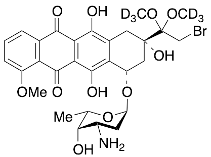 (8S,10S)-10-[(3-Amino-2,3,6-trideoxy-alpha-L-lyxo-hexopyranosyl)oxy]-8-(2-bromo-1,1-dimethoxyethyl)-7,8,9,10-tetrahydro-6,8,11-trihydroxy-1-methoxy-5,12-naphthacenedione-d6(Doxorubicin Impurity)