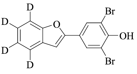 4-(Benzofuran-2-yl-4,5,6,7-d4)-2,6-dibromophenol