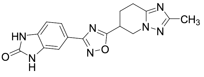 1,3-Dihydro-5-[5-(5,6,7,8-tetrahydro-2-methyl[1,2,4]triazolo[1,5-a]pyridin-6-yl)-1,2,4-oxadiazol-3-yl]-2H-benzimidazol-2-one