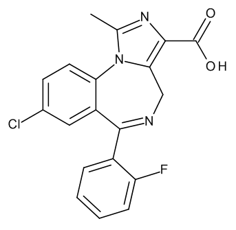 8-Chloro-6-(2-fluorophenyl)-1-methyl-4H-imidazo[1,5-a][1,4]benzodiazepine-3-carboxylic Acid