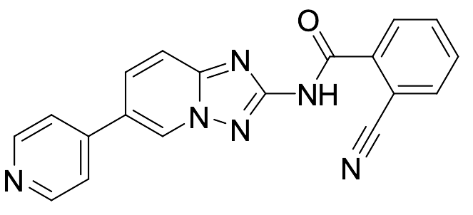 2-Cyano-N-(6-(pyridin-4-yl)-[1,2,4]triazolo[1,5-a]pyridin-2-yl)benzamide