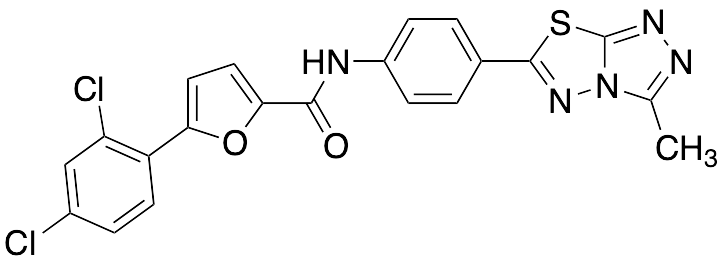 5-​(2,​4-​Dichlorophenyl)​-​N-​[4-​(3-​methyl-​1,​2,​4-​triazolo[3,​4-​b]​[1,​3,​4]​thiadiazol-​6-​yl)​phenyl]​-2-​furancarboxamide
