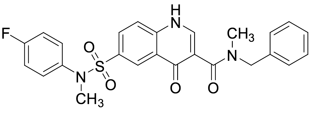 6-[[(4-Fluorophenyl)methylamino]sulfonyl]-1,4-dihydro-N-methyl-4-oxo-N-(phenylmethyl)-3-quinolinecarboxamide
