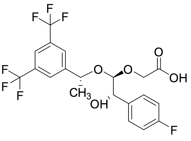 2-[(1R,2S)-1-[(1R)-1-[3,5-Bis(trifluoromethyl)phenyl]ethoxy]-2-(4-fluorophenyl)-2-hydroxyethoxy]acetic Acid