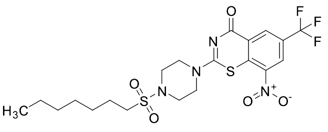 2-(4-(Heptylsulfonyl)piperazin-1-yl)-8-nitro-6-(trifluoromethyl)-4H-benzo[e][1,3]thiazin-4-one