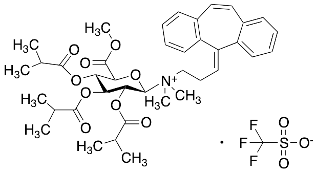 (2R,3R,4S,5S,6S)-N-(3-(5H-Dibenzo[a,d][7]annulen-5-ylidene)propyl)-3,4,5-tris(isobutyryloxy)-6-(methoxycarbonyl)-N,N-dimethyltetrahydro-2H-pyran-2-aminium Triflate