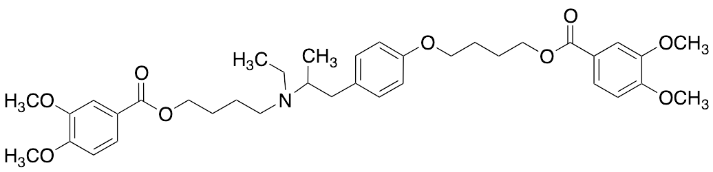 4-((1-(4-(4-((3,4-Dimethoxybenzoyl)oxy)butoxy)phenyl)propan-2-yl)(ethyl)amino)butyl 3,4-Dimethoxybenzoate