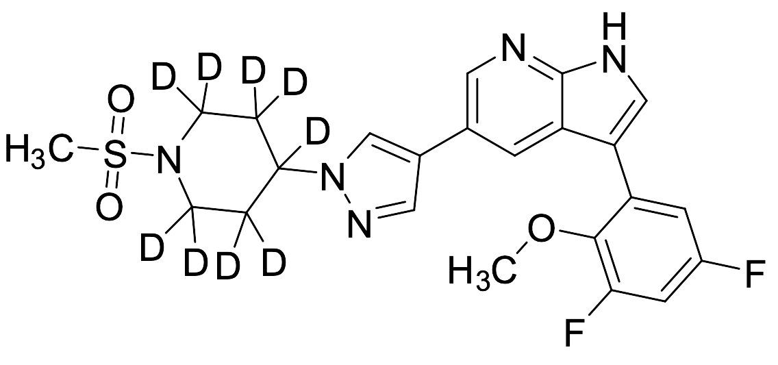 3-(3,5-Difluoro-2-methoxyphenyl)-5-[1-[1-(methylsulfonyl)-4-piperidinyl]-1H-pyrazol-4-yl]-1H-pyrrolo[2,3-b]pyridine-D9