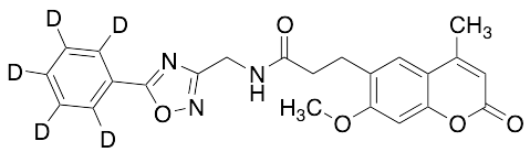 7-Methoxy-4-methyl-2-oxo-N-[(5-phenyl-1,2,4-oxadiazol-3-yl)methyl]-2H-1-benzopyran-6-propanamide-d5