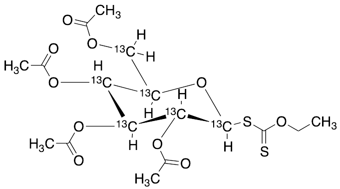 2,3,4,6-Tetra-O-acetyl-Beta-D-glucopyranosyl Ethylxanthate-13C6
