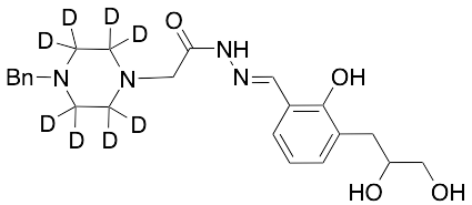 4-(Phenylmethyl)-1-piperazineacetic Acid 2-[[3-(2,3-Dihydroxypropyl)-2-hydroxyphenyl]methylene]hydrazide-d8