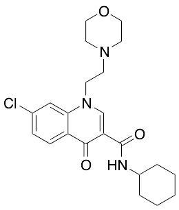 7-Chloro-N-cyclohexyl-1,4-dihydro-1-[2-(4-morpholinyl)ethyl]-4-oxo-3-quinolinecarboxamide