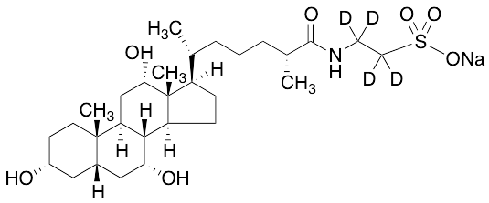 Tauro-(25R)-3alpha,7alpha,12alpha-trihydroxy-5beta-cholestan-26-oic Acid-d4 Sodium Salt