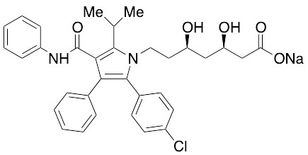 Sodium (3R,5R)-7-(2-(4-Chlorophenyl)-5-isopropyl-3-phenyl-4-(phenylcarbamoyl)-1H-pyrrol-1-yl)-3,5-dihydroxyheptanoate