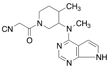4-Methyl-3-(methyl-7H-pyrrolo[2,3-d]pyrimidin-4-ylamino)-beta-oxo-1-piperidinepropanenitrile