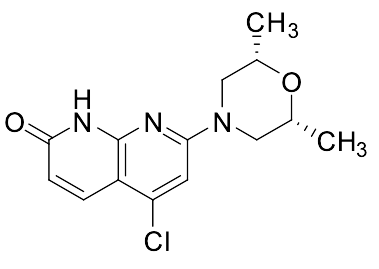 5-​Chloro-​7-​[(2R,​6S)​-​2,​6-​dimethyl-​4-​morpholinyl]​-1,​8-​naphthyridin-​2(1H)​-​one