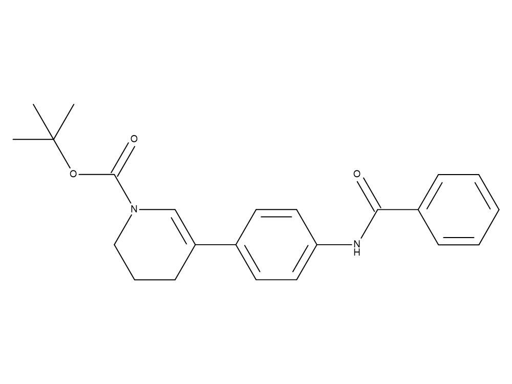 tert-Butyl 5-(4-Benzamidophenyl)-3,4-dihydropyridine-1(2H)-carboxylate (>90%)