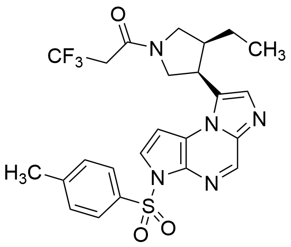 1-((3S,4R)-3-Ethyl-4-(3-tosyl-3H-imidazo[1,2-a]pyrrolo[2,3-e]pyrazin-8-yl)pyrrolidin-1-yl)-3,3,3-trifluoropropan-1-one