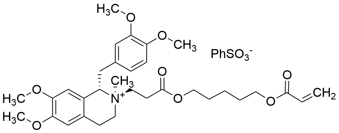 (1S,2R)-2-(3-((5-(Acryloyloxy)pentyl)oxy)-3-oxopropyl)-1-(3,4-dimethoxybenzyl)-6,7-dimethoxy-2-methyl-1,2,3,4-tetrahydroisoquinolin-2-ium Benzenesulfonate