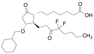 7-((1R,2R,3R)-3-(cyclohexylmethoxy)-2-(4,4-difluoro-3-oxooctyl)-5-oxocyclopentyl)heptanoic Acid