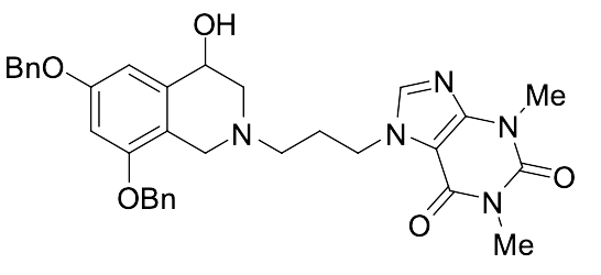 7-(3-(6,8-Bis(benzyloxy)-4-hydroxy-3,4-dihydroisoquinolin-2(1H)-yl)propyl)-1,3-dimethyl-3,7-dihydro-1H-purine-2,6-dione