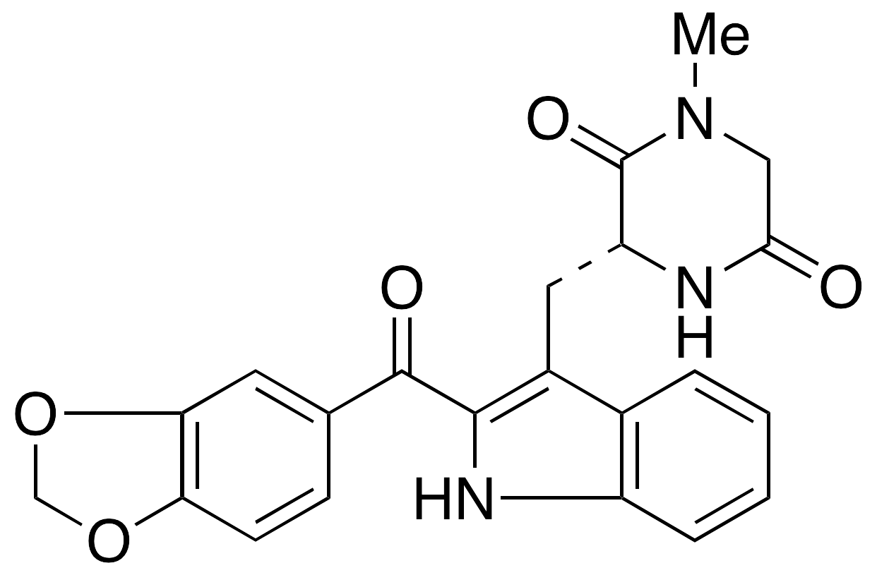 (3R)-3-[[2-(1,3-Benzodioxol-5-ylcarbonyl)-1H-indol-3-yl]methyl]-1-methyl-2,5-piperazinedione