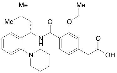 3-ethoxy-4-[[[(1S)-3-methyl-1-[2-(1-piperidinyl)phenyl]butyl]amino]carbonyl] Benzeneacetic acid