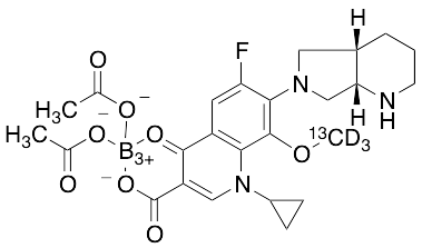 (T-4)-Bis(acetato-κO)[1-cyclopropyl-6-fluoro-1,4-dihydro-8-methoxy-7-[(4aS,7aS)-octahydro-6H-pyrrolo[3,4-b]pyridin-6-yl]-4-(oxo-κO)-3-quinolinecarboxylato-κO3]boron-13C,D3