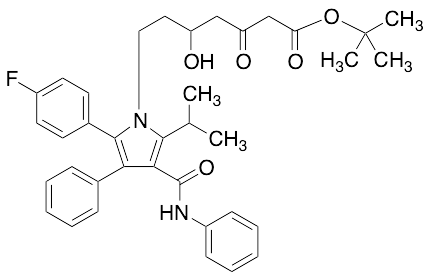 2-(4-Fluorophenyl)-delta-hydroxy-5-(1-methylethyl)-beta-oxo-3-phenyl-4-[(phenylamino)carbonyl]-1H-pyrrole-1-heptanoic Acid 1,1-Dimethylethyl Ester