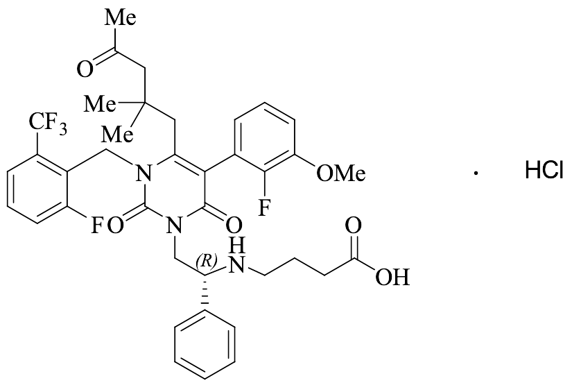 4-Demethyl-4-(2,2-dimethyl-4-oxopentyl)-Elagolix Hydrochloride