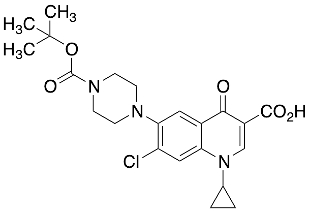 7-Chloro-1-cyclopropyl-4-oxo-6-(4-Boc-piperazin-1-yl)-1,4-dihydroquinoline-3-carboxylic Acid
