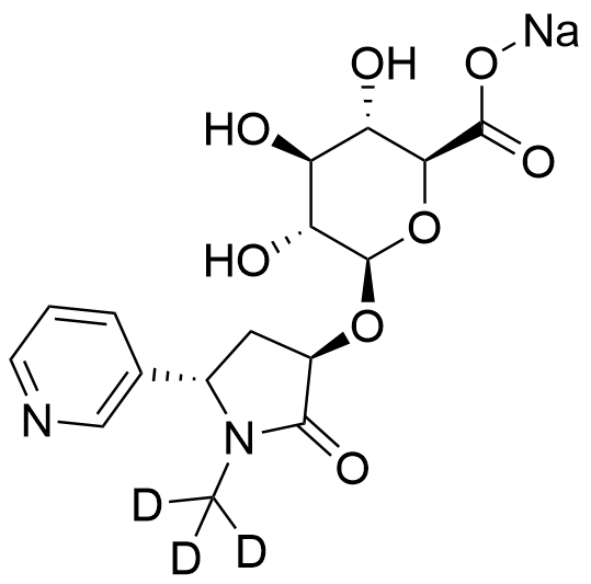 rac-trans-3'-Hydroxy Cotinine-d3 O-b-D-Glucuronide Sodium (Mixture of Diastereomers)