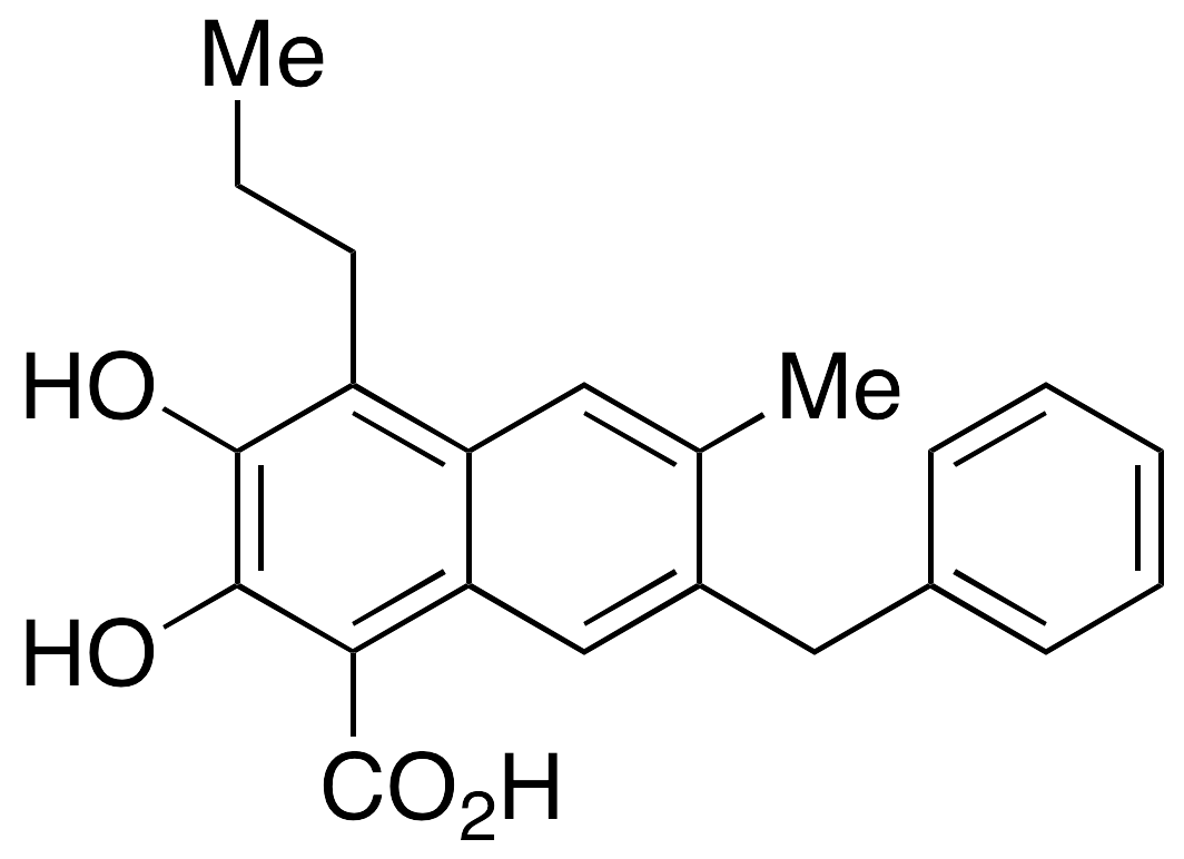 2,3-Dihydroxy-6-methyl-7-(phenylmethyl)-4-propyl-1-naphthalenecarboxylic Acid